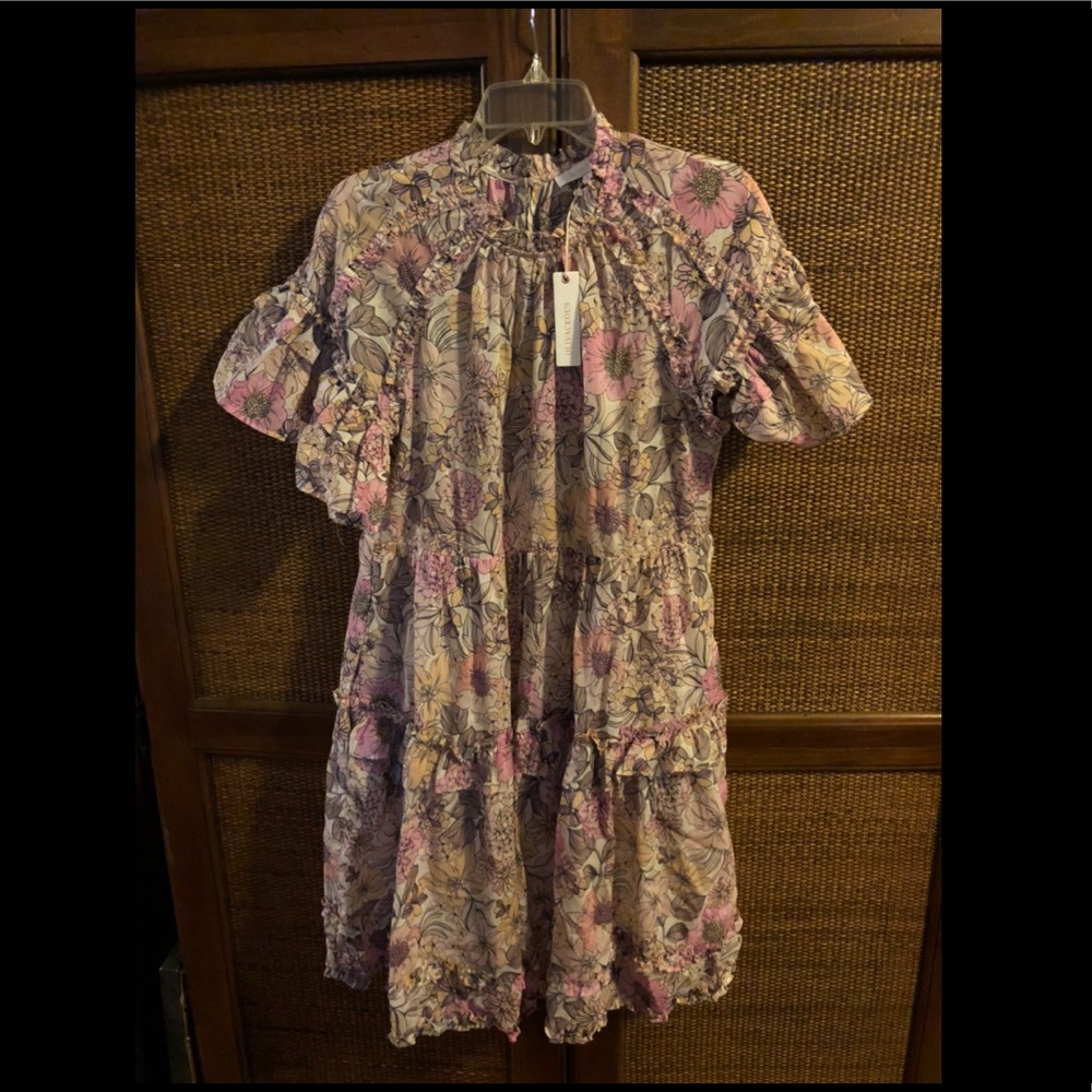 Olivaceous Pink and Purple Floral Dress